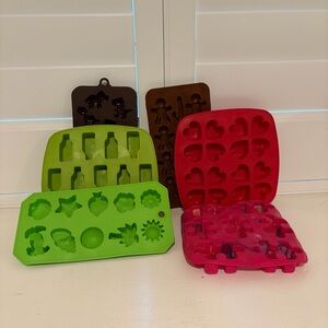 3 IKEA Silicone Mold/Ice Trays and 3 Additional Trays